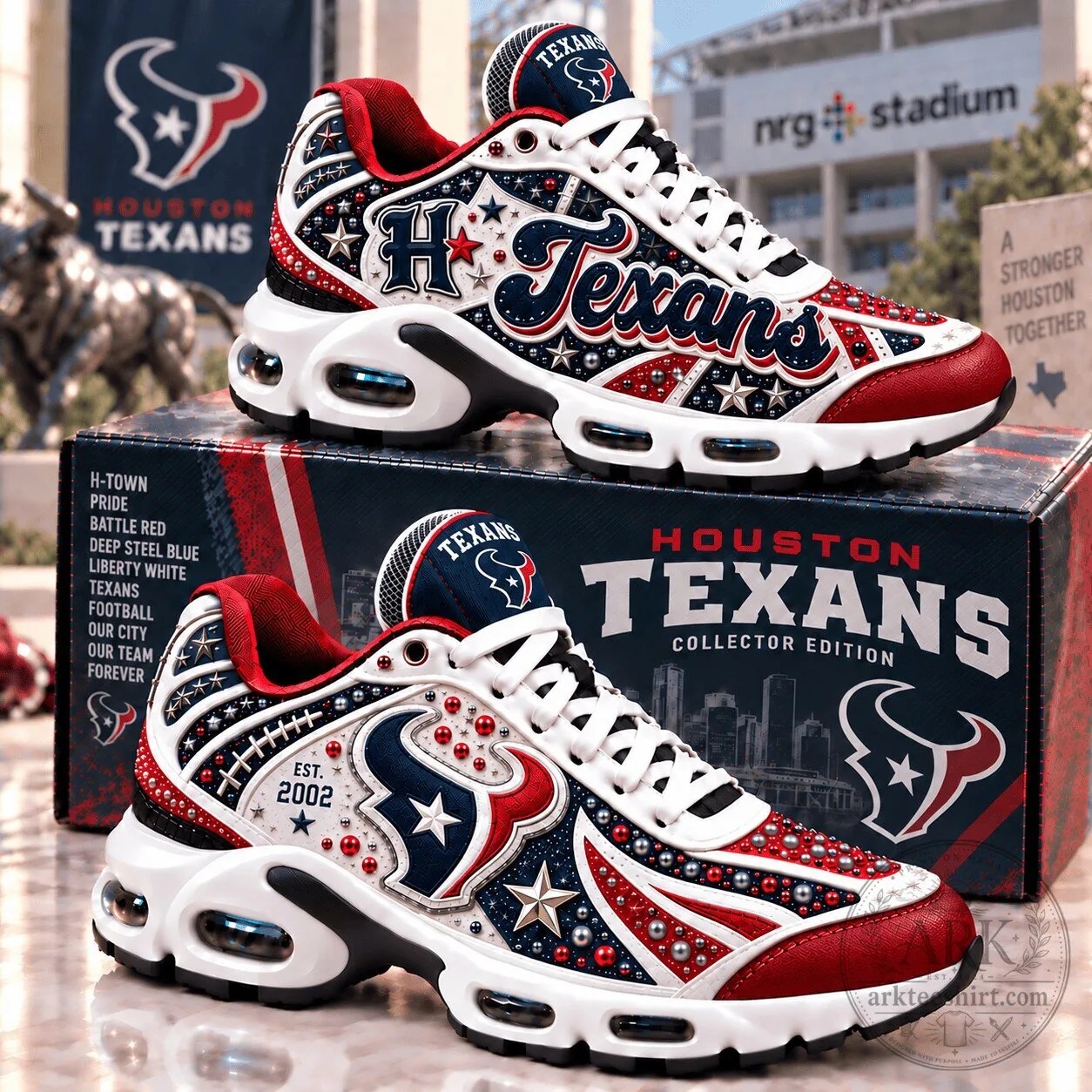 Houston Texans NFL Football Team Fan Custom Designed Sneakers Shoes