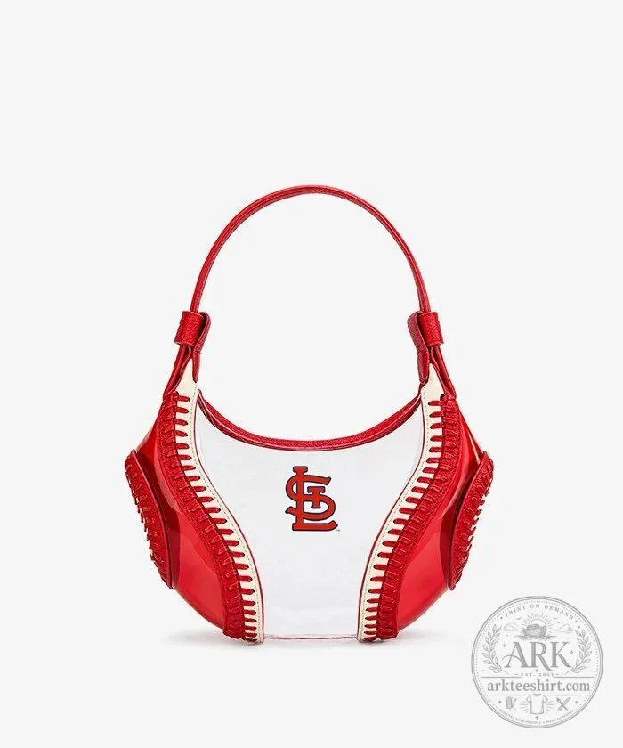 St. Louis Cardinals Baseball Stitch Hobo Shoulder Bag