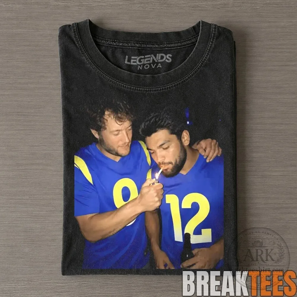 Los Angeles Rams Matthew Stafford and Puka Nacua Smoking Drinking T-Shirt