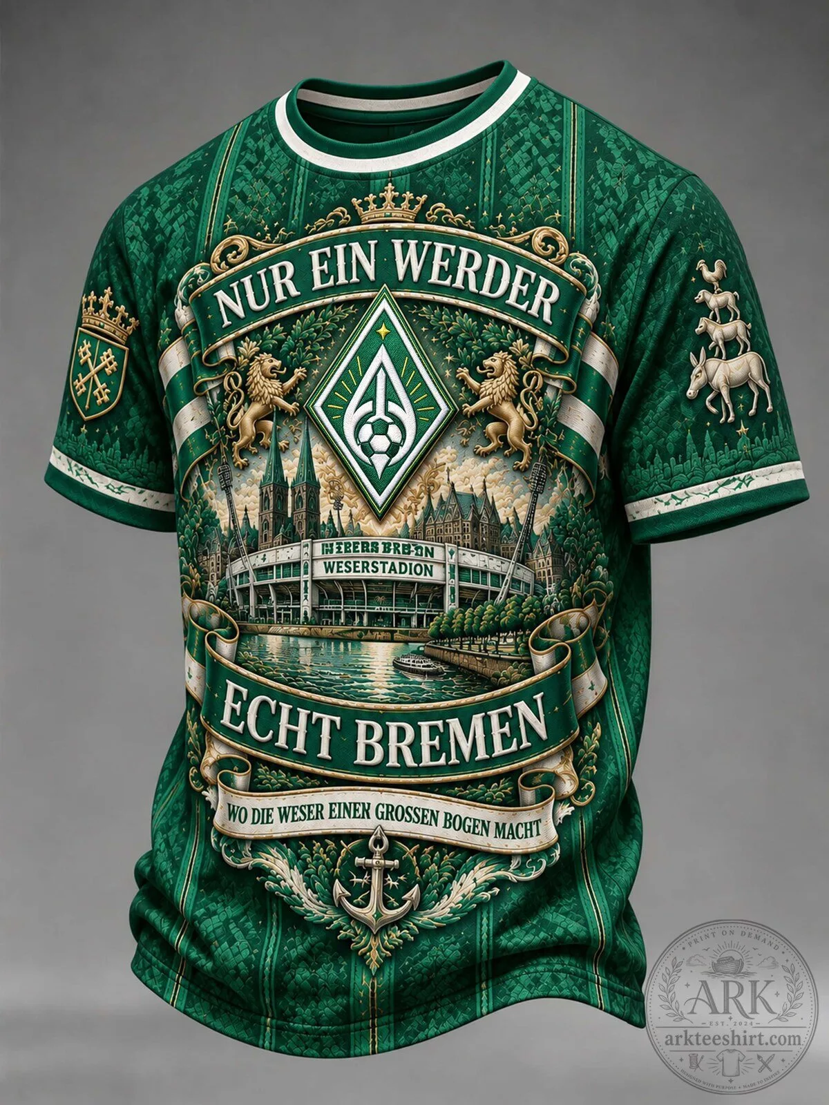 Werder Bremen Football Club Weserstadion German Soccer Fan T-Shirt