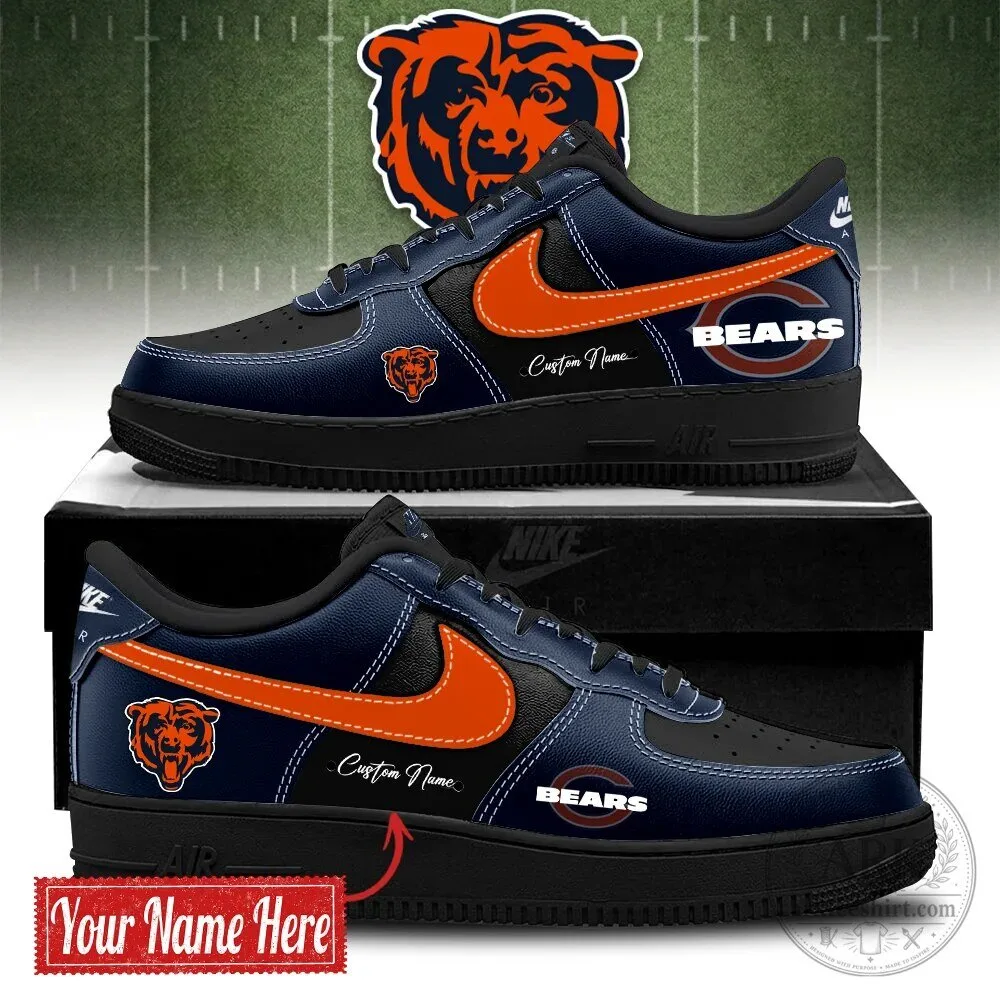 Chicago Bears NFL Custom Name Air Force One Sneakers