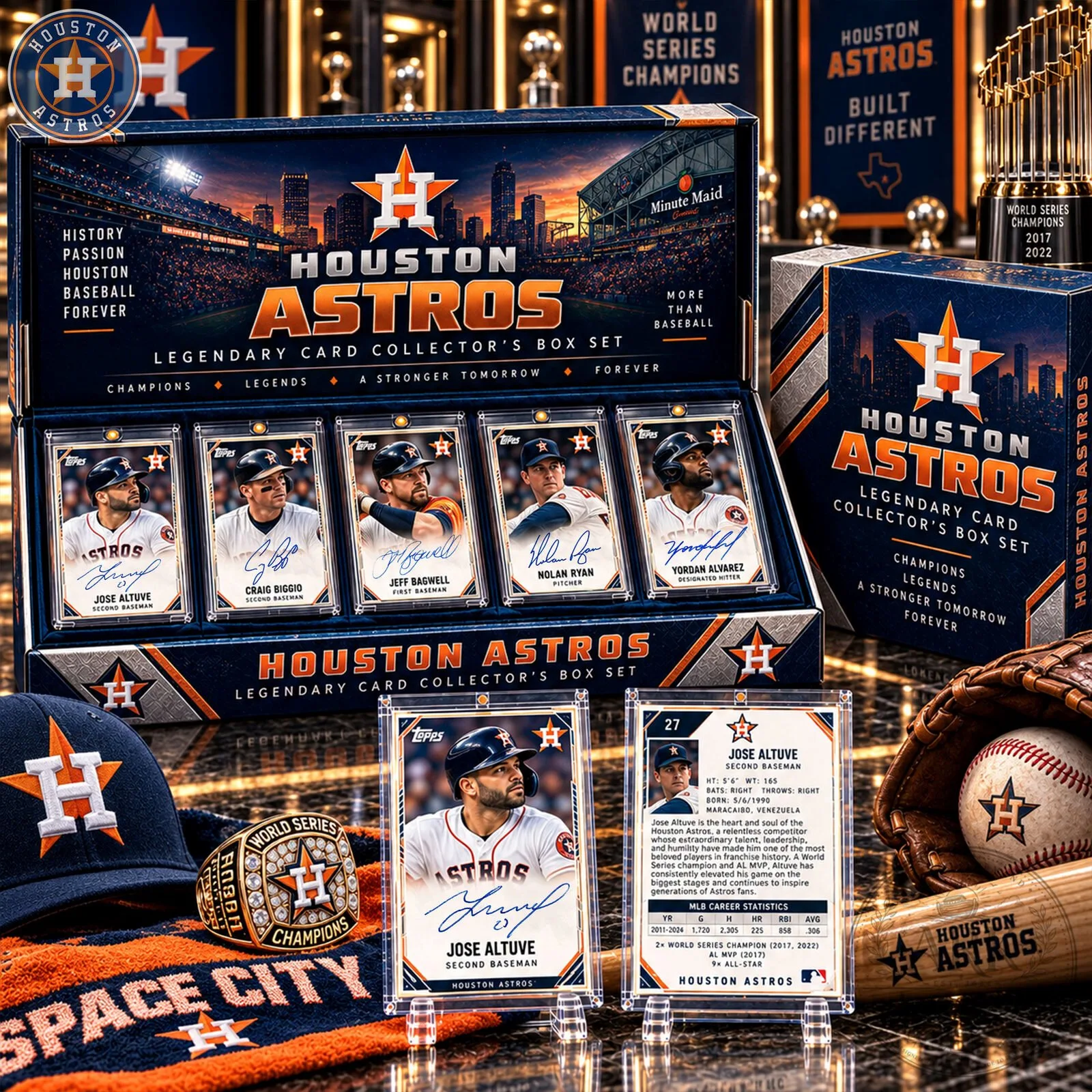 Houston Astros Legendary Card Collector's Box Set