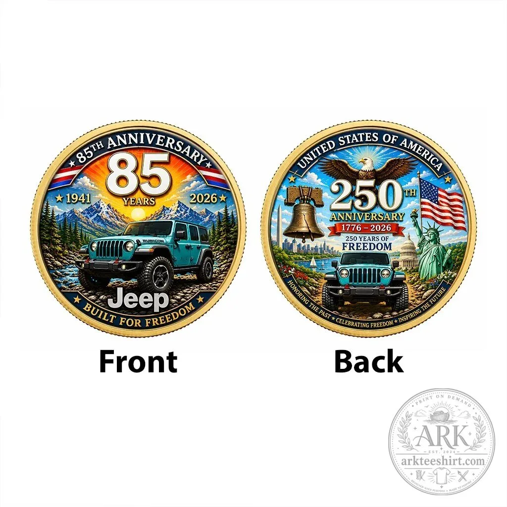 Jeep 85th Anniversary Built For Freedom United States 250th Anniversary Commemorative Coin