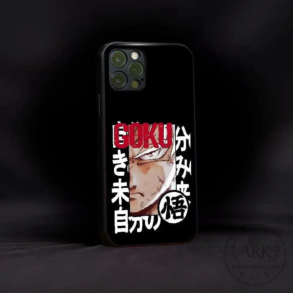 Dragon Ball Z Son Goku Anime Art Black iPhone Phone Case
