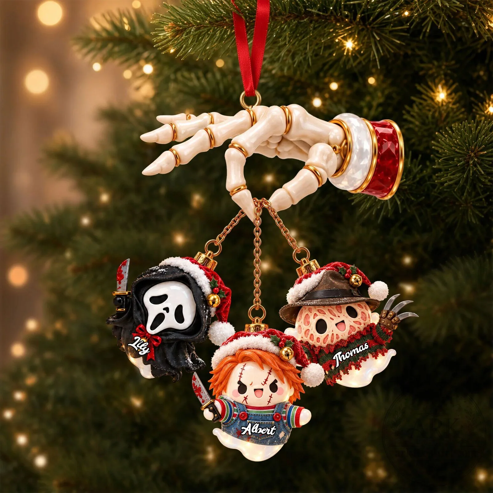 Horror Movie Characters Personalized Christmas Tree Ornament
