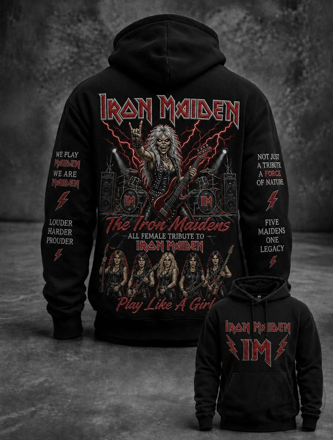 Iron Maiden The Iron Maidens All Female Tribute Hoodie