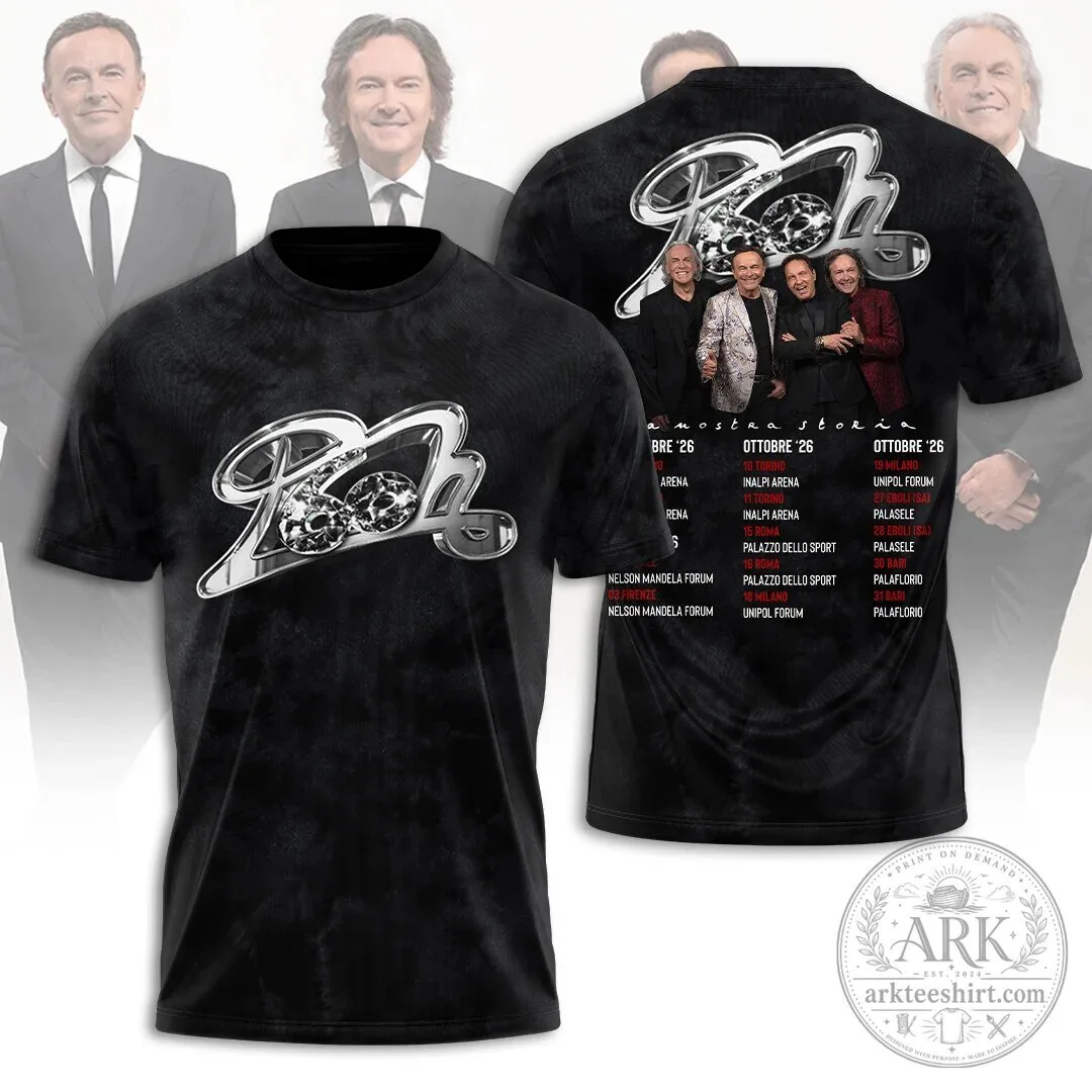 Pooh Band Our History 2026 Tour Dates Black Graphic T-Shirt