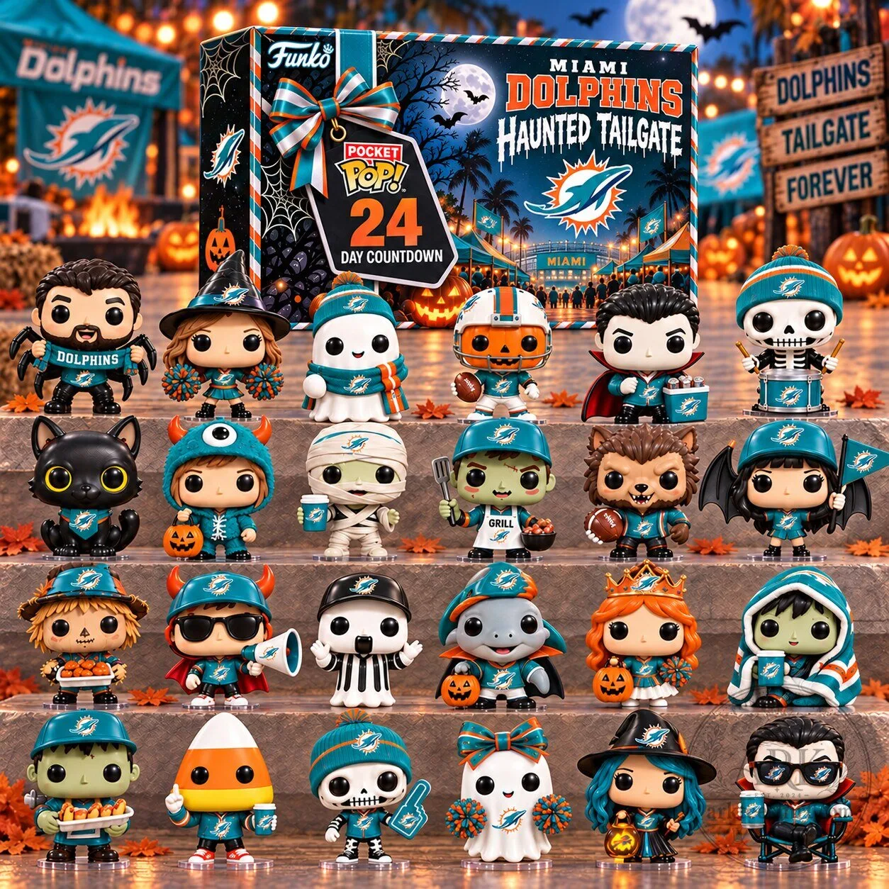 Miami Dolphins Haunted Tailgate Funko Pop Advent Calendar 2 Miami Dolphins Haunted Tailgate Funko Pop Advent Calendar
