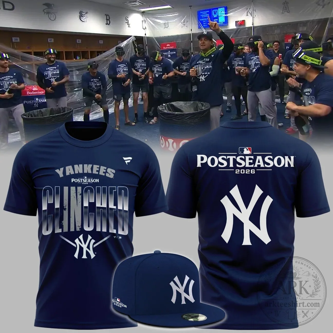 New York Yankees 2026 Postseason Clinched T-Shirt