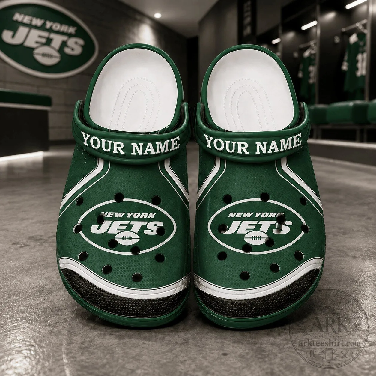 New York Jets Personalized Football Team Fan Clogs Shoes