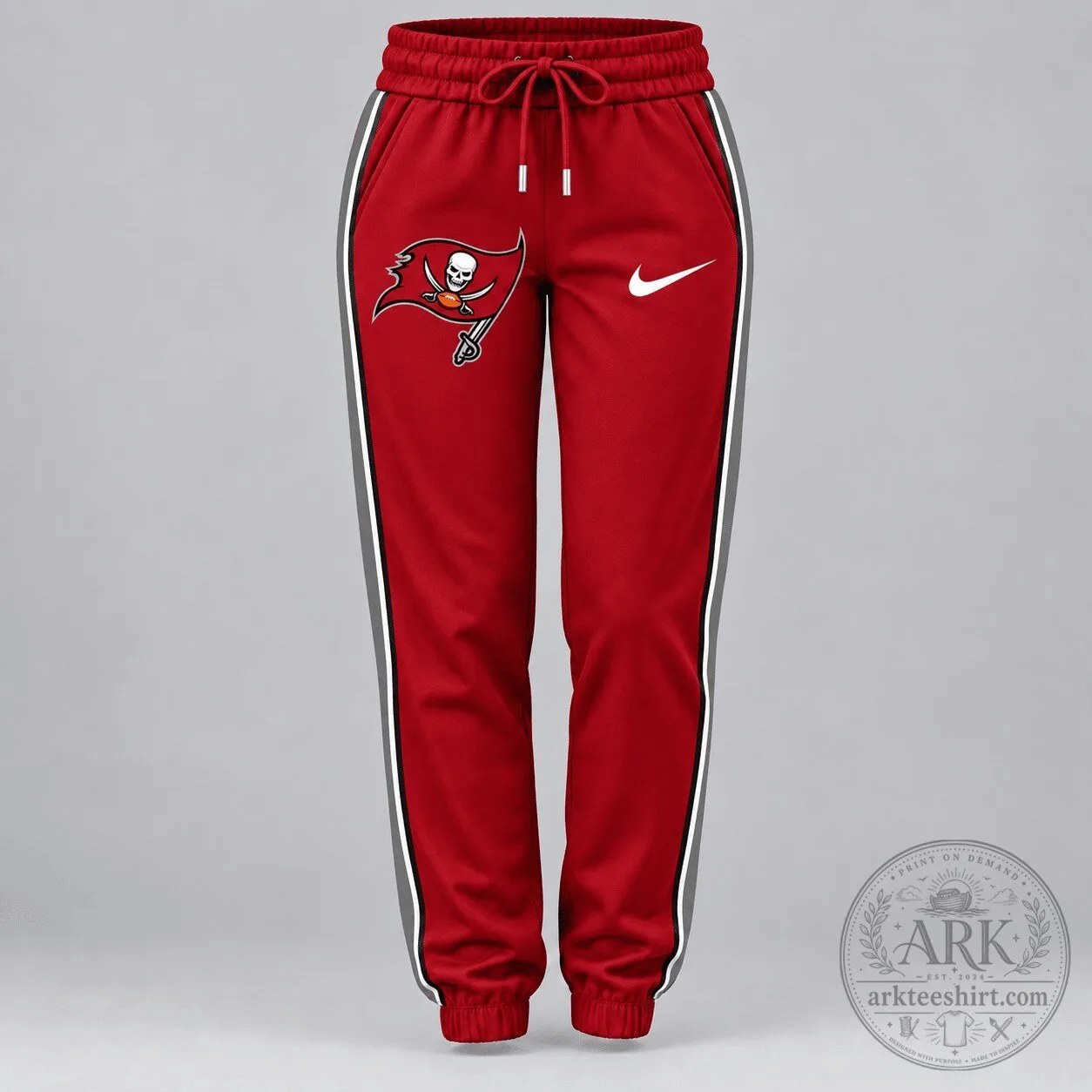 Tampa Bay Buccaneers NFL Football Team Red Side Stripe Athletic Pants
