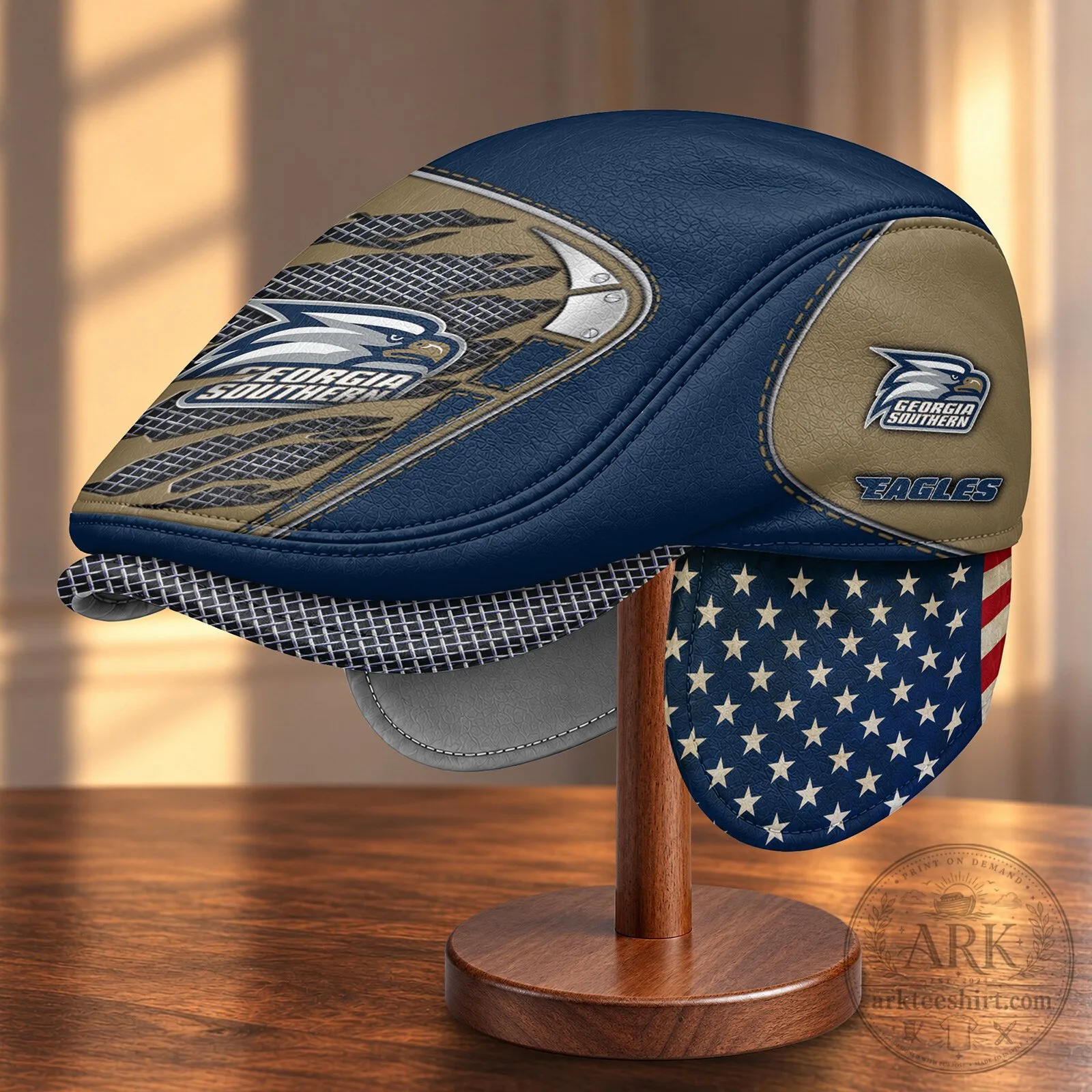 Georgia Southern Eagles NCAA Flat Cap with Foldable Ear Flaps
