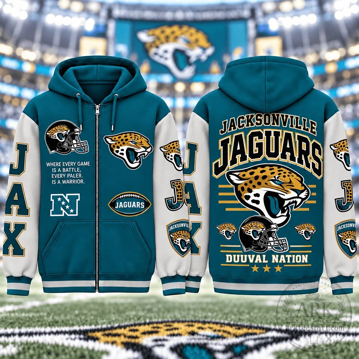 Jacksonville Jaguars NFL Gridiron Heritage Full-Zip Hoodie