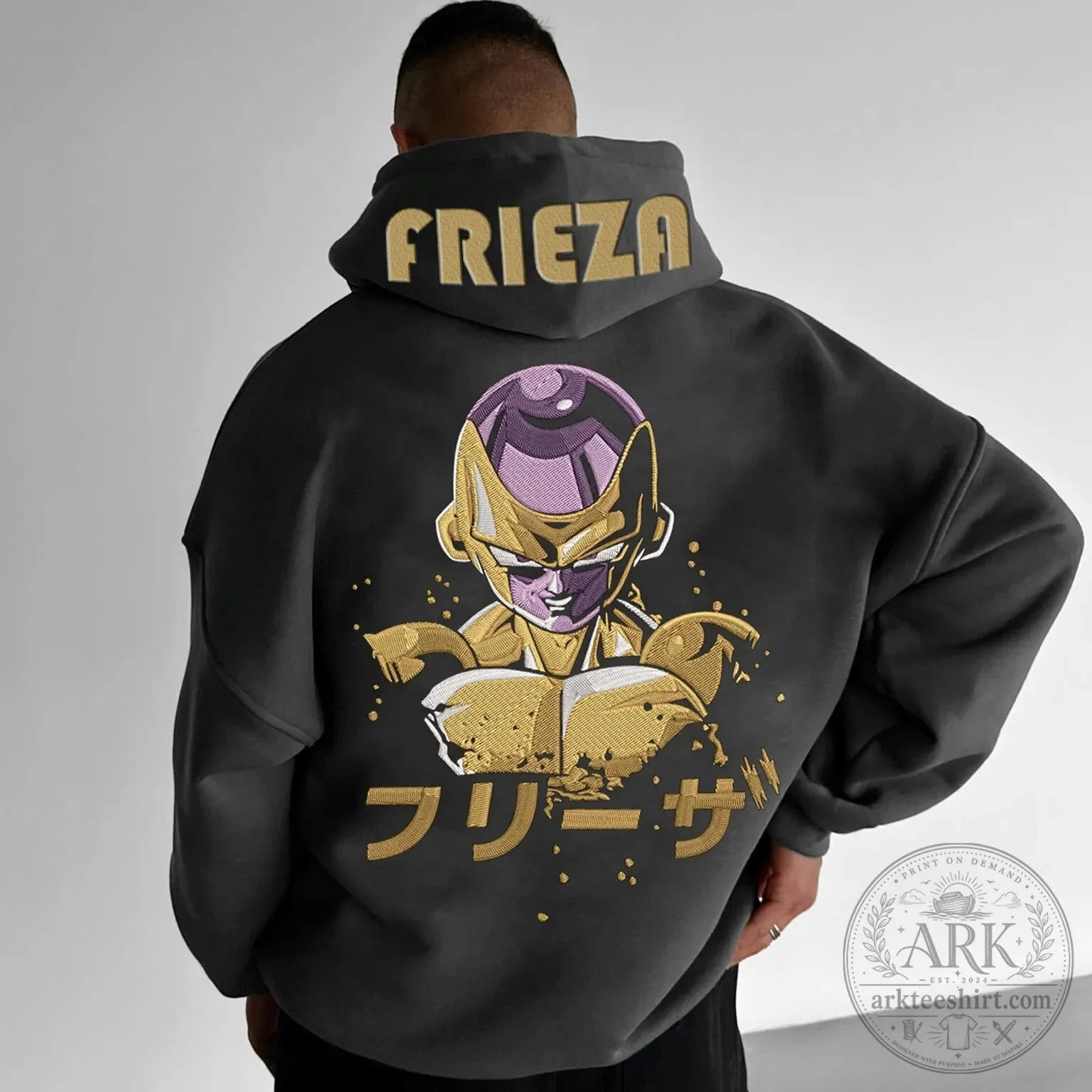 Dragon Ball Z Frieza Golden Emperor Anime Embroidered Hoodie