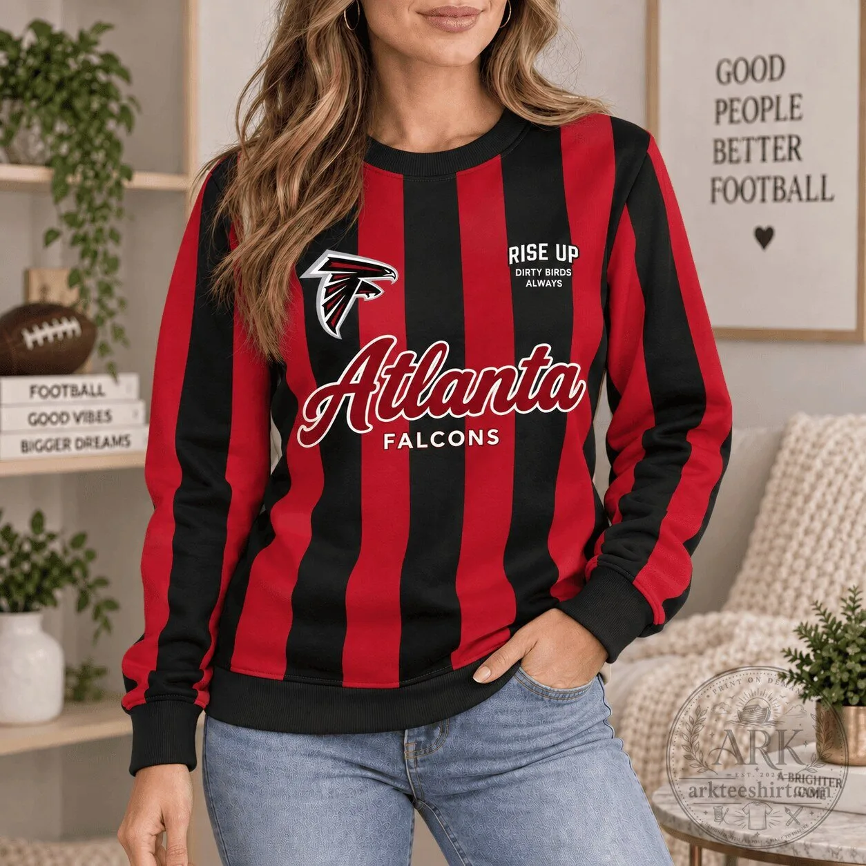 Atlanta Falcons Rise Up Dirty Birds Always Football Fan Sweatshirt
