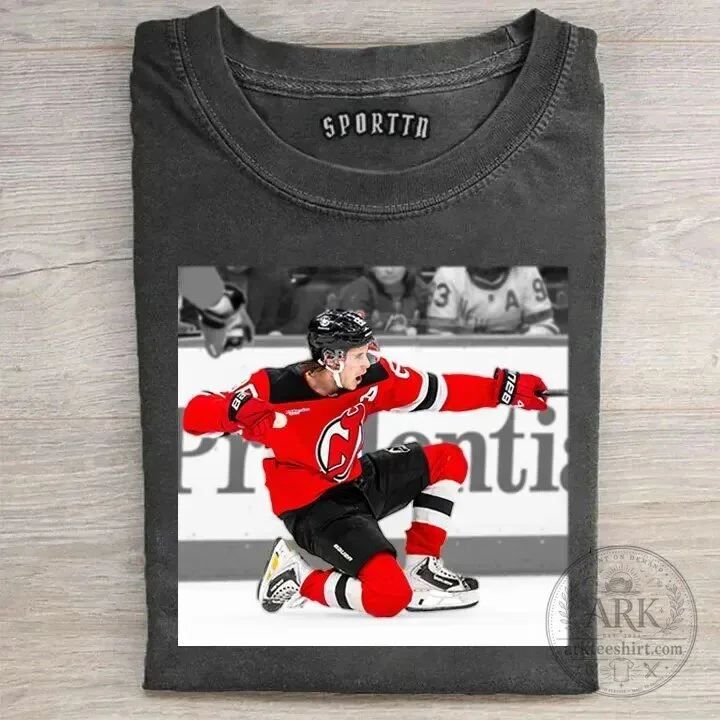 Jack Hughes New Jersey Devils Hockey Player Graphic T-Shirt
