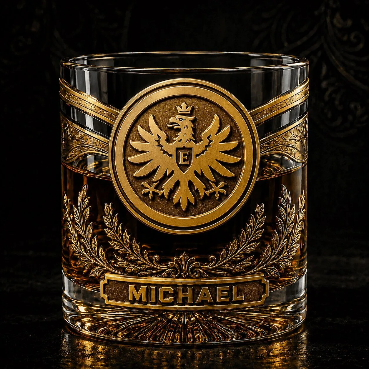 Eintracht Frankfurt Bundesliga Football Club Custom Engraved Whiskey Glass
