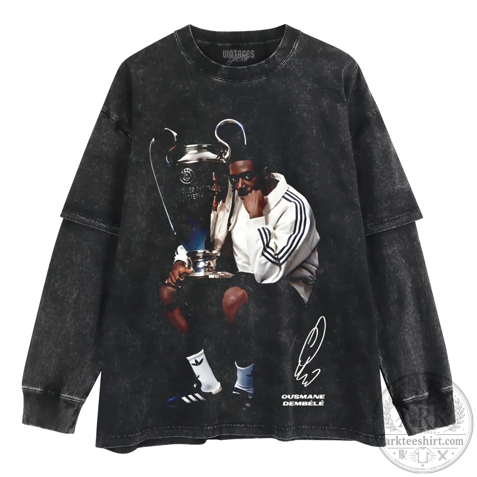 Layered Long-Sleeve T-Shirt for Ousmane Dembélé Trophy Celebration