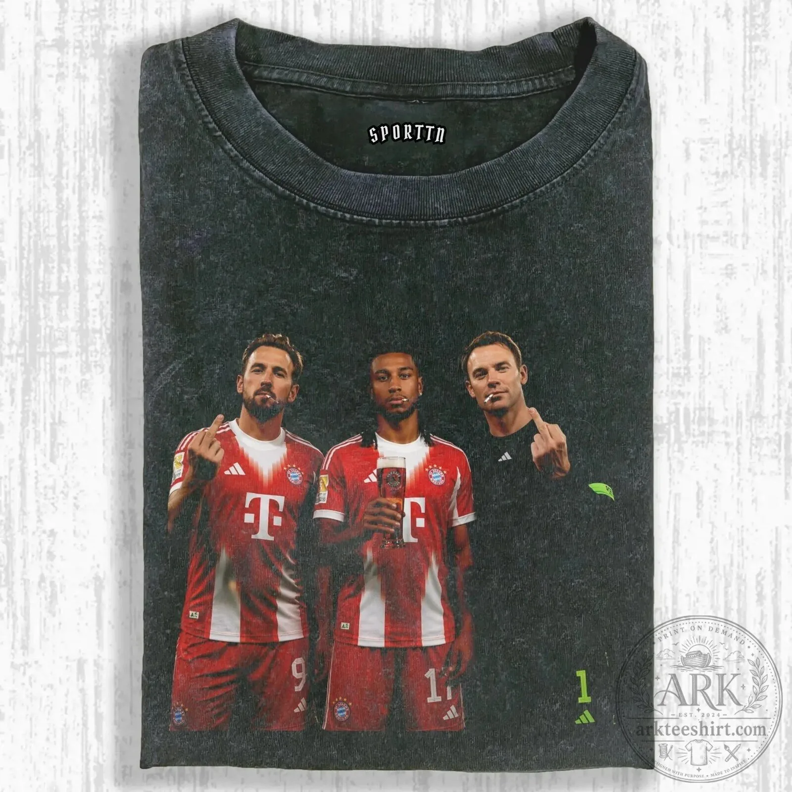 Football Club T-Shirt for Bayern Munich with Michael Olise, Harry Kane, and Manuel Neuer