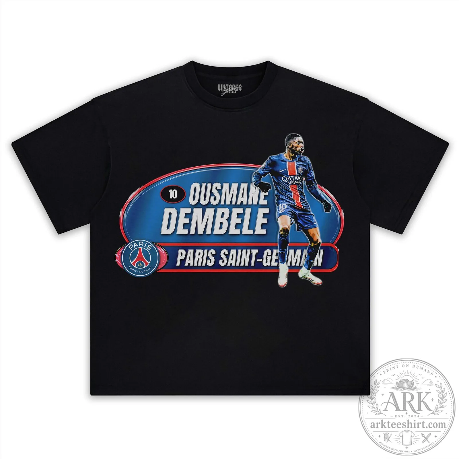 Ousmane Dembele Paris Saint-Germain Football Club T-Shirt