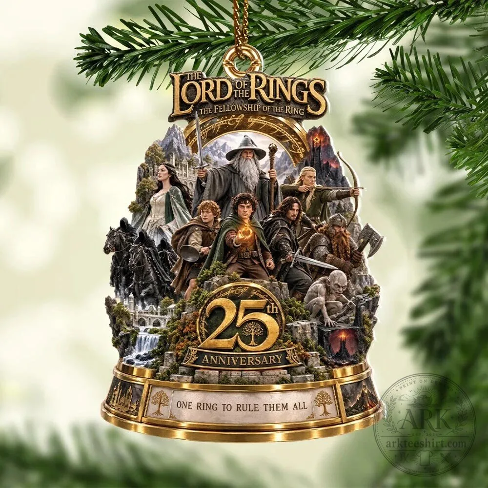 25th Anniversary Acrylic Ornament of the Fellowship of the Ring from Lord of the Rings
