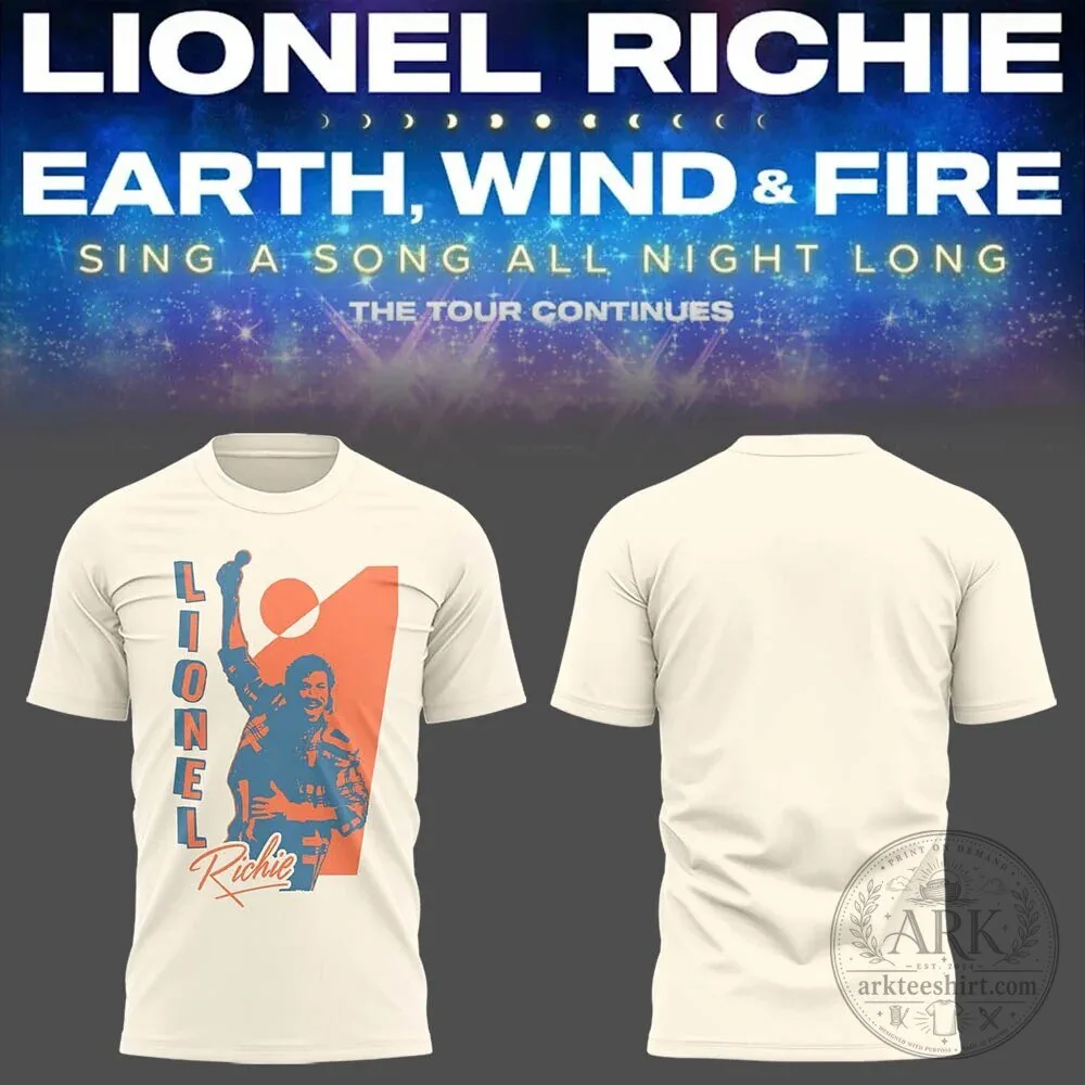 Lionel Richie and Earth Wind & Fire Sing A Song All Night Long Tour T-Shirt