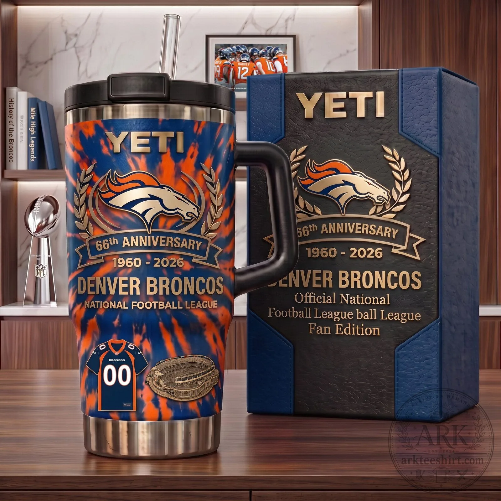 Tumbler for Fans: Denver Broncos 66th Anniversary Edition, NFL Collectible