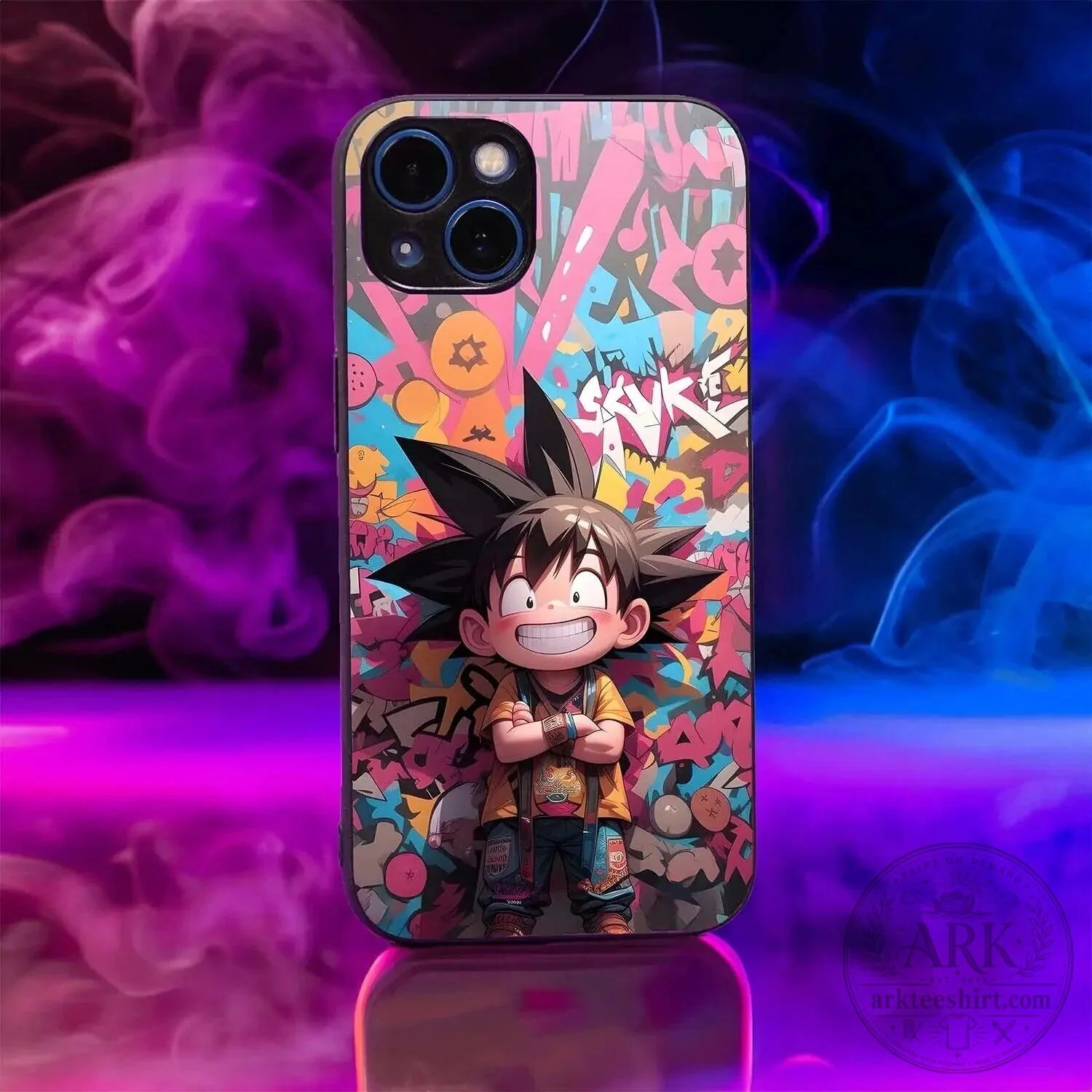 Dragon Ball Z Chibi Goku Graffiti Art Protective Phone Case