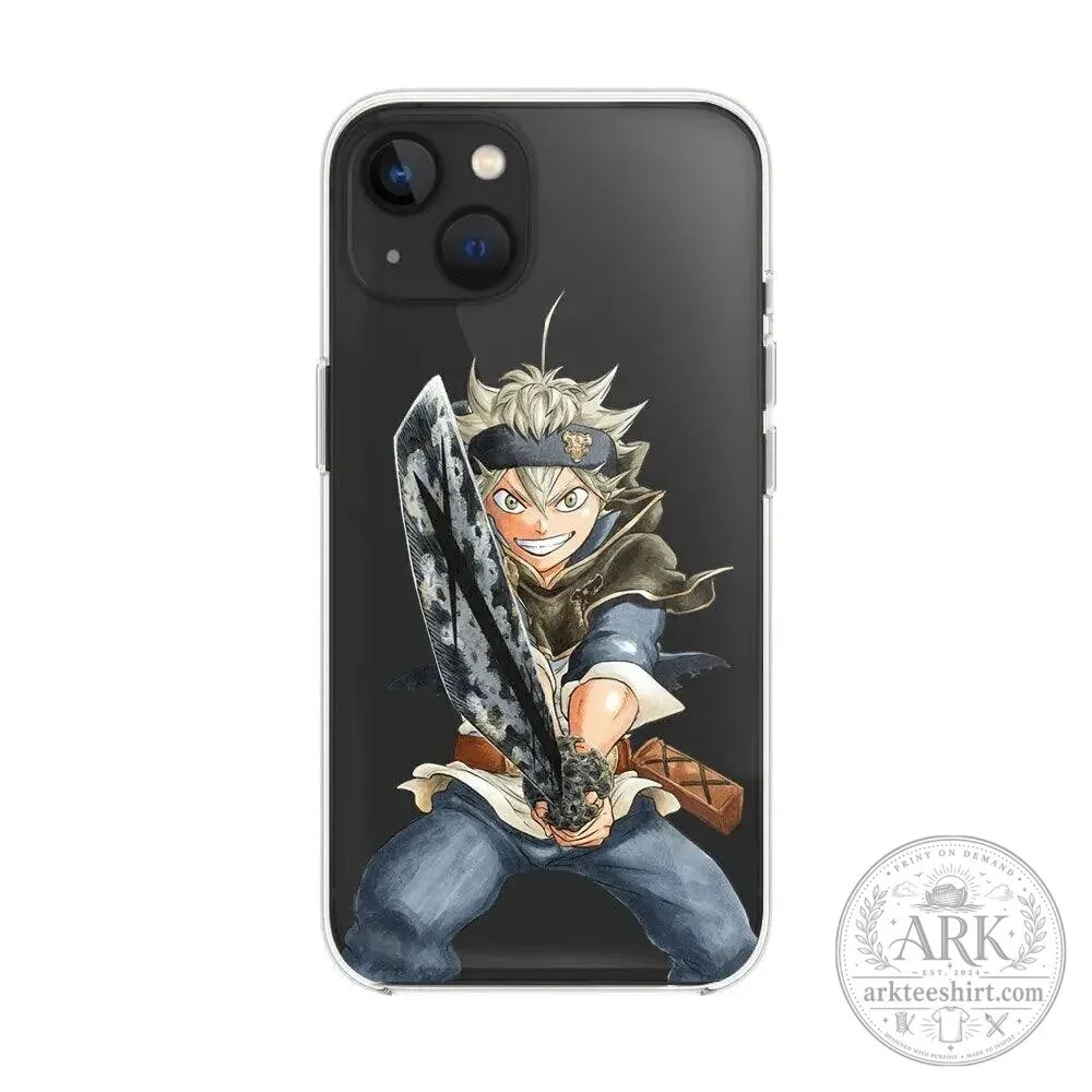 Black Clover Asta Demon Slayer Sword Anime Clear Phone Case