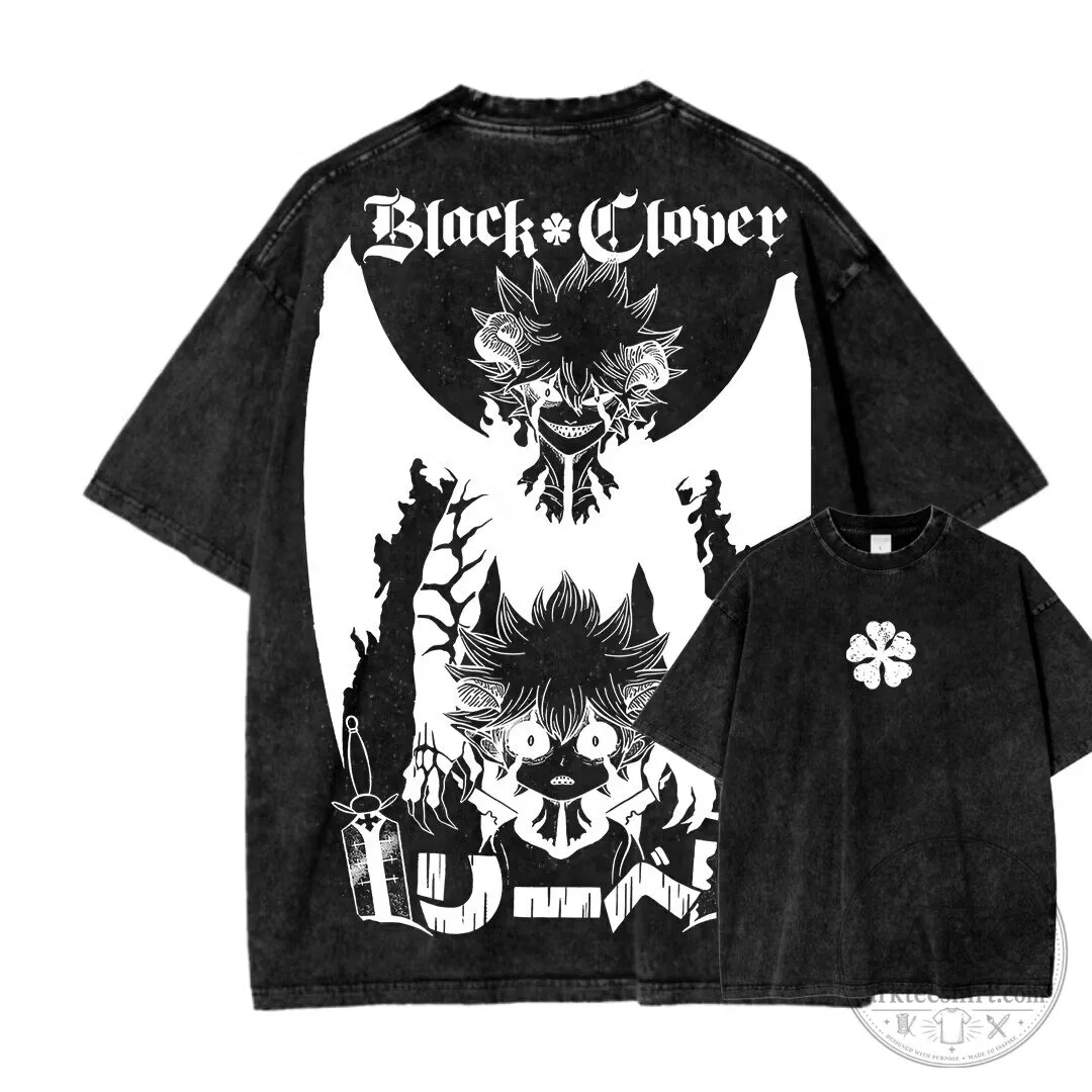 Black Clover Asta Demon Form Washed T-Shirt