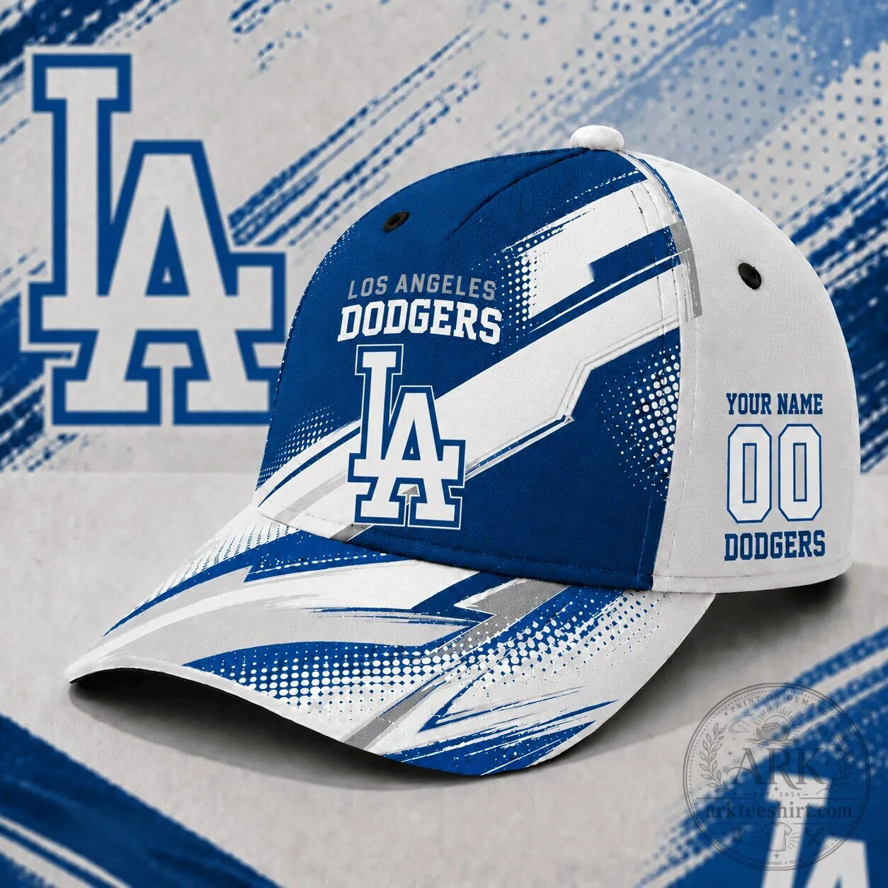 Los Angeles Dodgers Baseball Cap Hat Personalized Custom Name Number