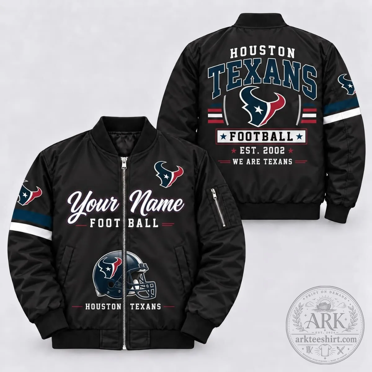 Houston Football Texans Personalized Bomber Jacket