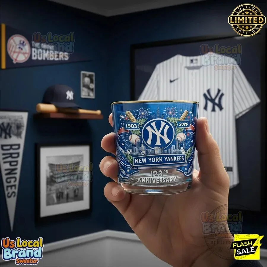 New York Yankees 123rd Anniversary Collector Edition Drinking Glass
