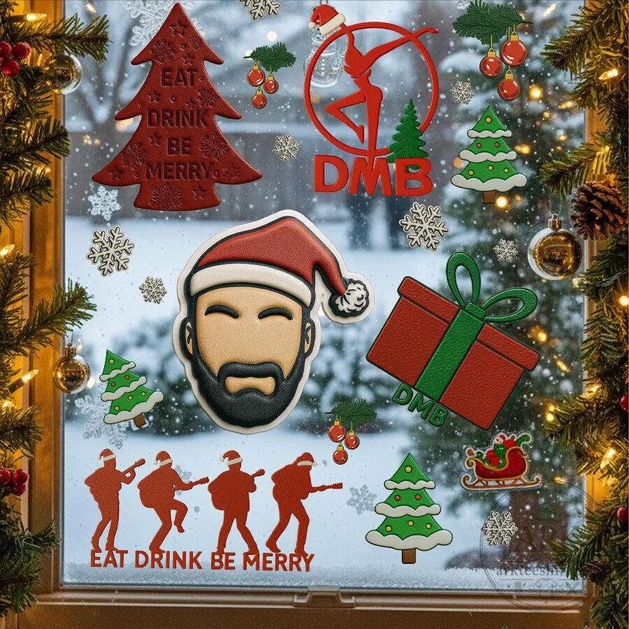 Dave Matthews Band Christmas Window Cling Holiday Decoration Set