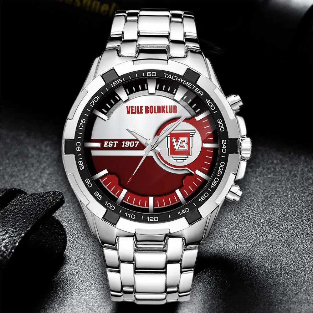 Vejle Boldklub Football Club Est 1907 Stainless Steel Watch