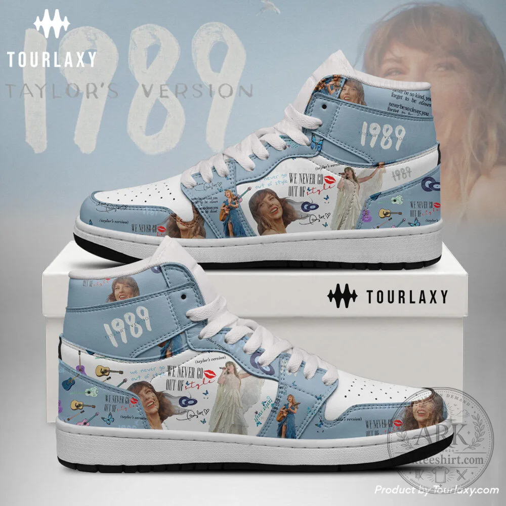 Taylor Swift 1989 Album Blue Version High Top Sneakers Shoes