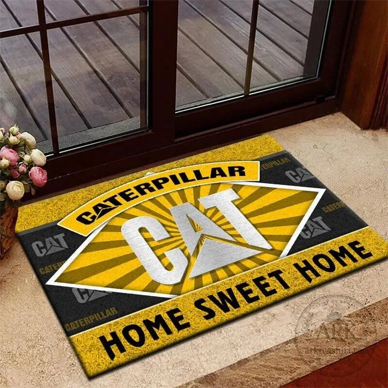 Caterpillar CAT Construction Equipment Home Sweet Home Doormat