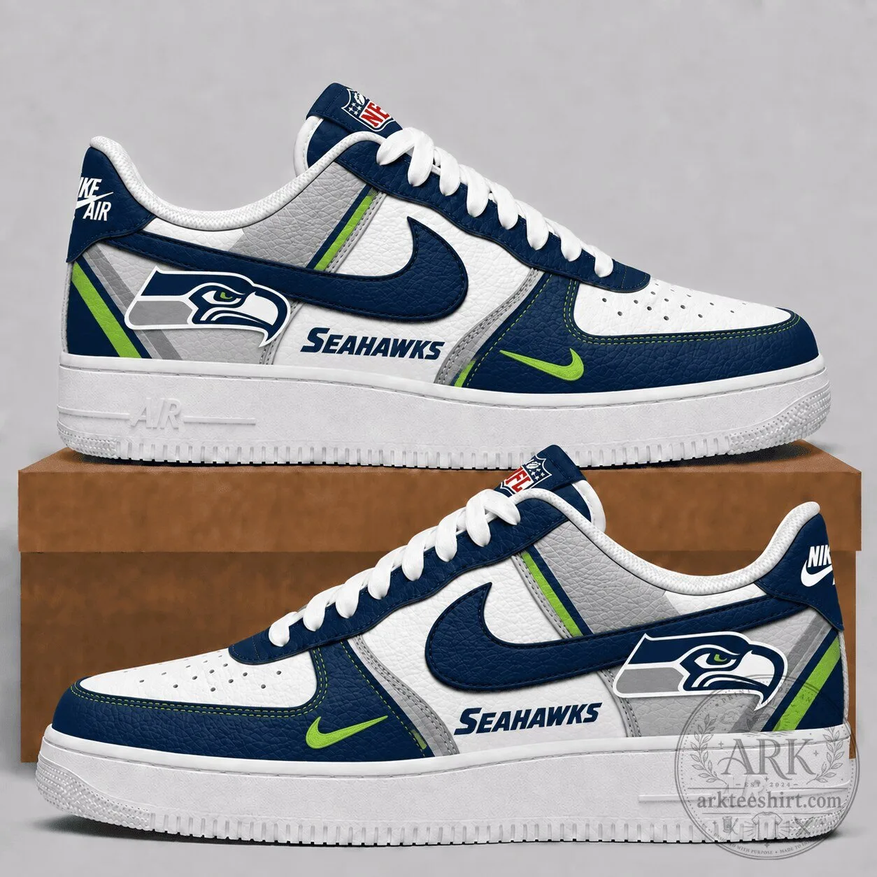 Seattle Seahawks National Football League Team Air Force Sneakers Shoes