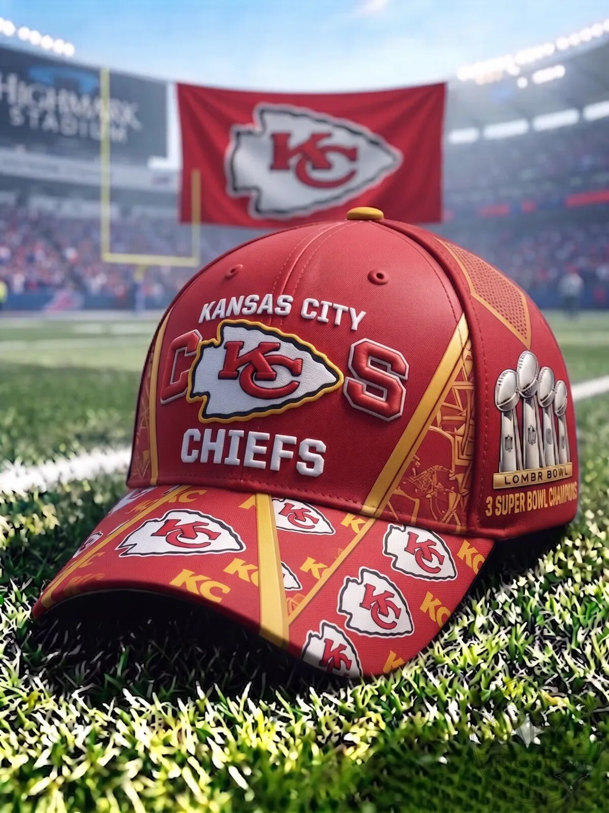 Kansas City Chiefs Super Bowl Champions Red Football Cap Hat
