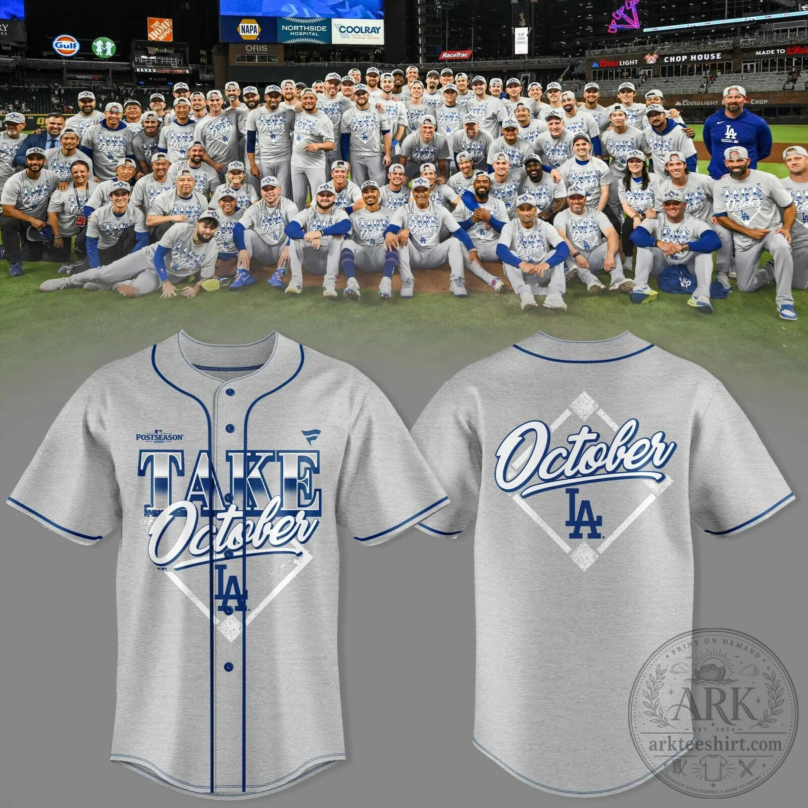 Los Angeles Dodgers Take October 2023 Postseason Baseball Jersey