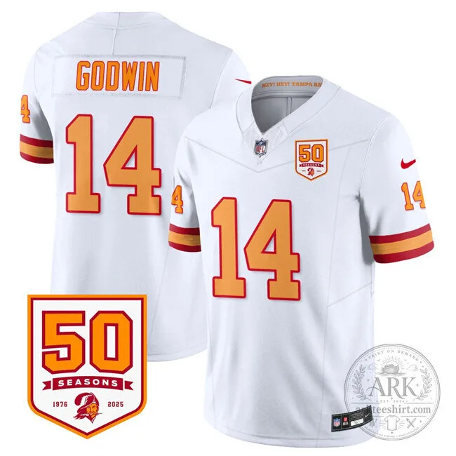 Chris Godwin Tampa Bay Buccaneers 50 Seasons White Football Jersey