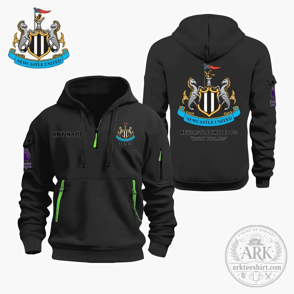 Newcastle United Football Club Personalized Quarter Zip Hoodie